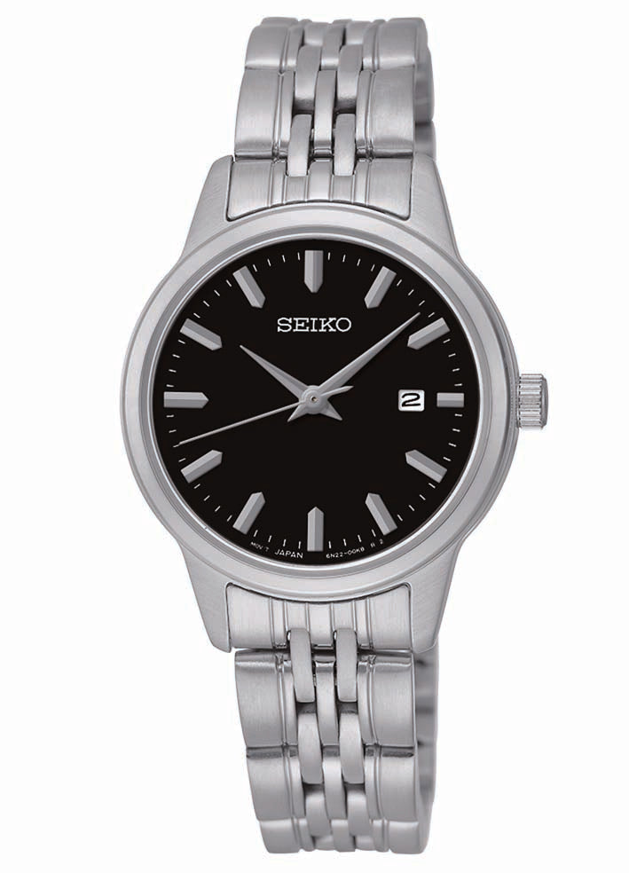 Seiko Ladies SUR835 Black Dial Stainless Steel Bracelet Watch NEW 50m 28mm Seiko Ladies SUR837 Stainless Steel White Dial 28mm - Etsy main image 3