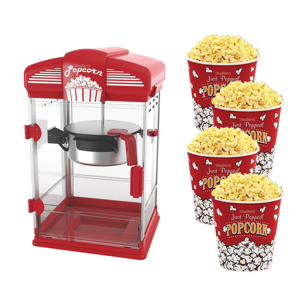 West Bend Theater Crazy 4 qt. Popcorn Machine Red