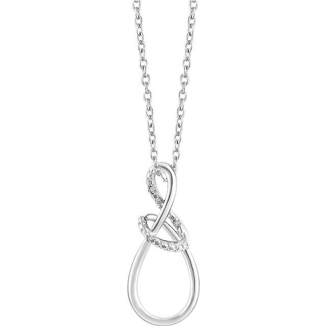 Infinity Jewelers Collection Sterling Silver .015 CTW Diamond Freeform 365 Wholesale
