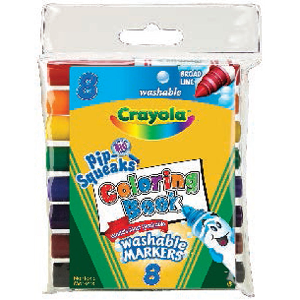 Crayola 8 ct. Washable Coloring Book Pip-Squeaks Markers – 365
