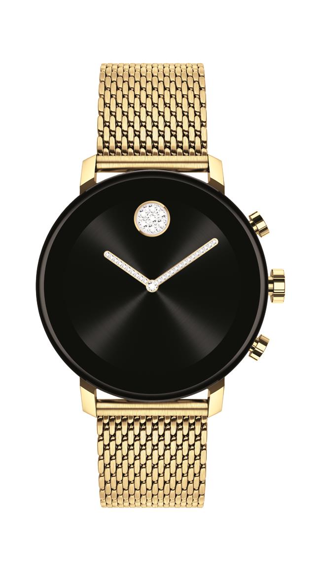 Movado Connect 2.0 Smartwatch Unisex Pale Yellow Gold IP Case and Br 365 Wholesale