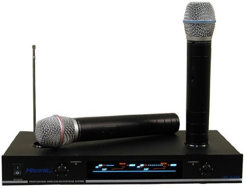 Hisonic VHF Dual Rechargeable Wireless Microphone System Two