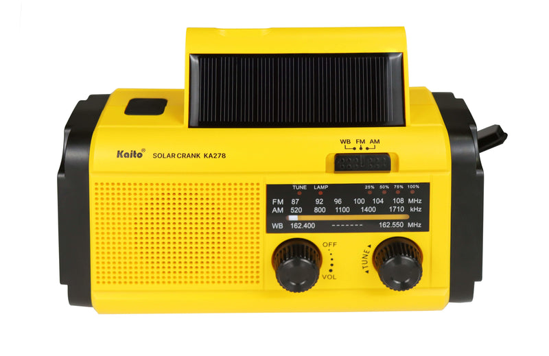 Kaito Emergency Radios & Wireless Mics-KA278-YEL