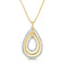 Pave' Diamond Tear Drop Necklace