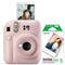 FujiFilm Instax Mini 12 Instant Camera w/10 Count Film Blossom Pink