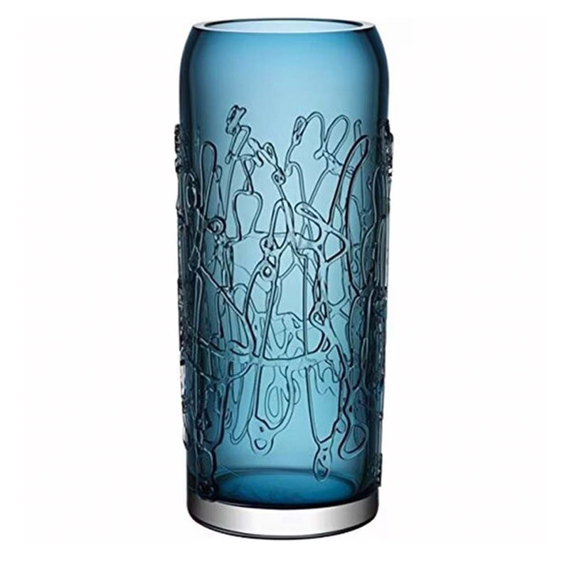 Orrefors Kosta Boda, Kosta Boda Twine Large Blue Vase