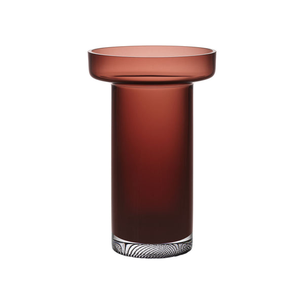 Orrefors Kosta Boda, Kosta Boda Limelight Tall Vase Burgundy