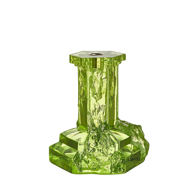 Orrefors Kosta Boda, Kosta Boda Rocky Baroque Candlestick Kryptonite Large