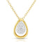 Pave' Diamond Tear Drop Necklace