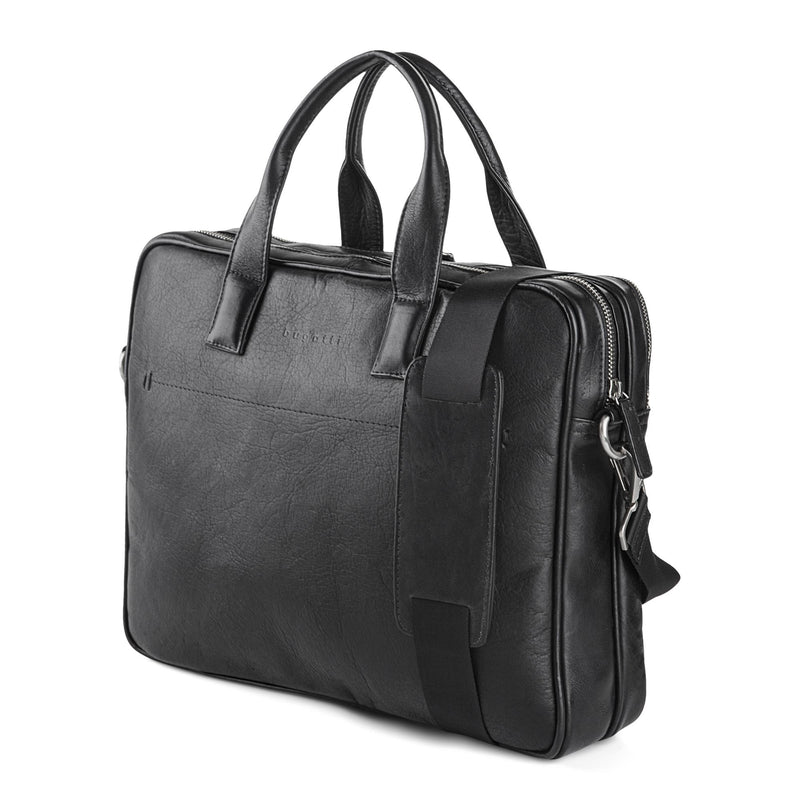 Bugatti Colombian Leather Briefcase-Black – 365 Wholesale