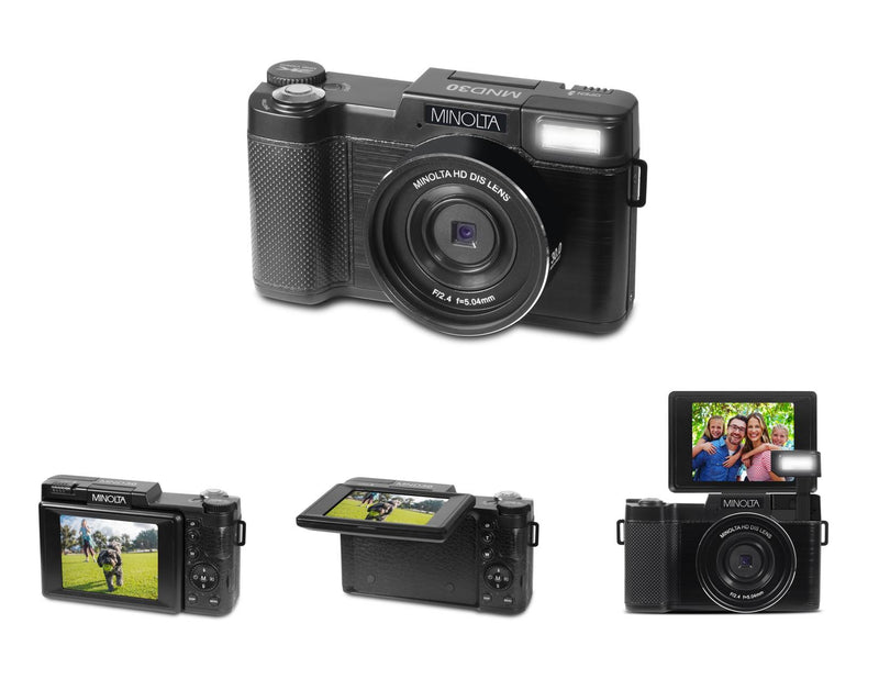 Minolta MND30-BK 30MP 2.7K Quad HD Digital Camera – 365 Wholesale