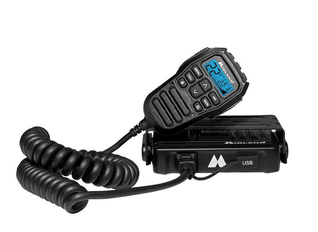 Midland Micro Mobile 15W GMRS 2-Way Radio w/ Integrated Microphone ...