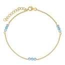 Jilco Inc Blue Topaz  Station Bracelet