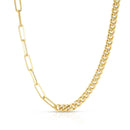 Jilco Inc Curb and Paperclip Necklace