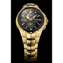 Seiko Watch Mens Solar Perpetual Chrono Gold Case Black Dial