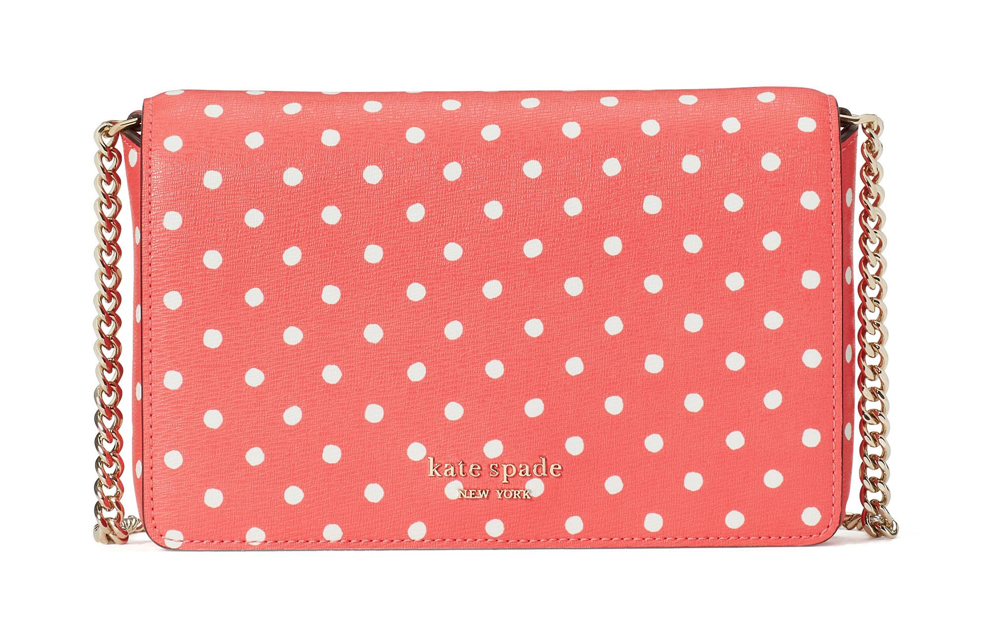 Kate Spade Spencer Dots Chain Wallet - Peach Melba Multi