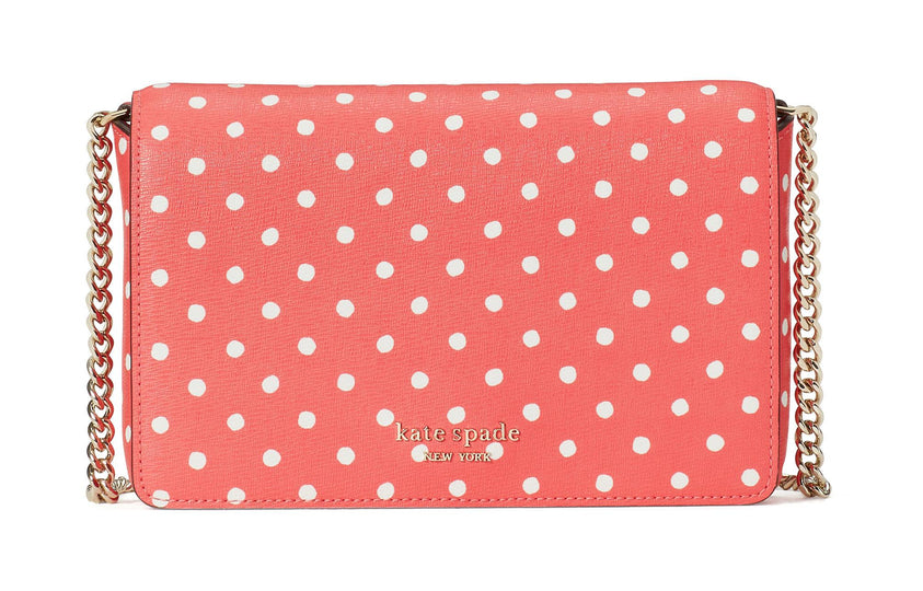 Kate Spade Spencer Dots Chain Wallet - Peach Melba Multi