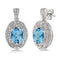 Blue Topaz & Diamond Earrings