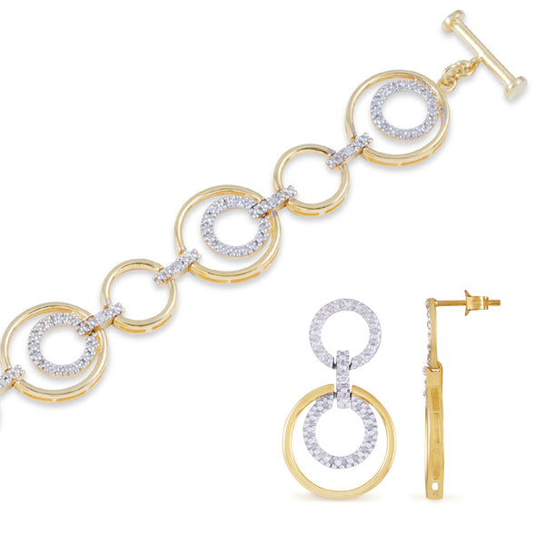 Diamond Bracelet & Earring Set