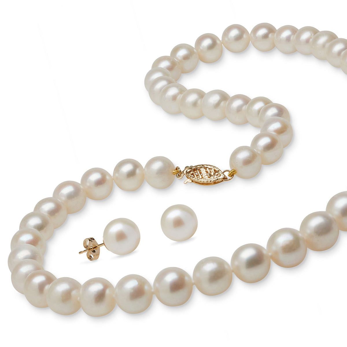 Pearl Earrings & Necklace Set