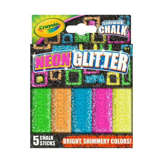 Crayola 5 ct. Neon Glitter Sidewalk Chalk