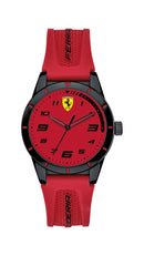 Scuderia Ferrari Red Rev Kids, Black TR90 Case, Red Dial, Red Silicone Strap with Black Details