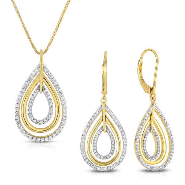 Diamond Earring and Necklace Set