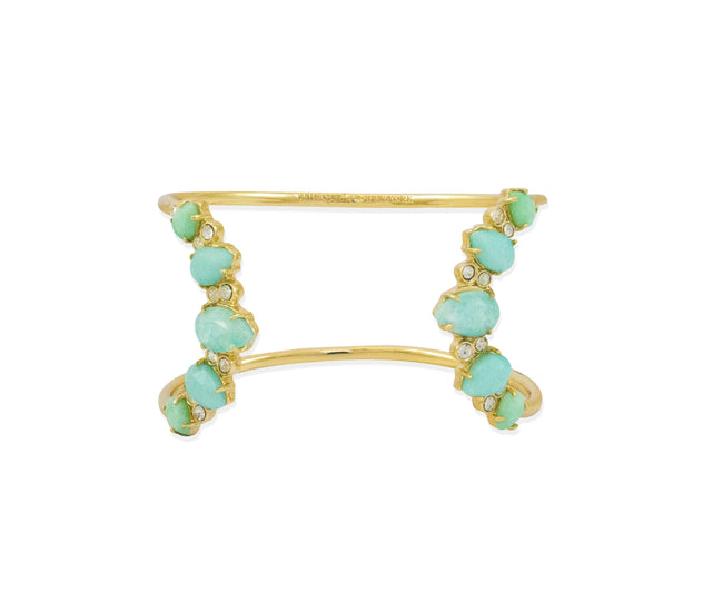 Kate Spade Seastone Sparkle Cuff Bracelet - Mint, Gold