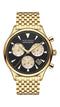 Movado Heritage Mens, Chrono, Yellow Gold IP SS Case, Navy Dial, Yellow Gold IP SS Bracelet