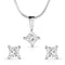 Diamond Earrings and Necklace Set