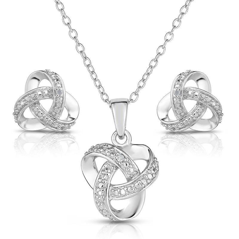 Diamond Love Knot Set