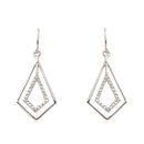 Diamond & Sterling Silver Earrings