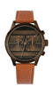 Tommy Hilfiger Gents, Brown IP Case, Light Brown Leather Strap, Brown Sunray Dial