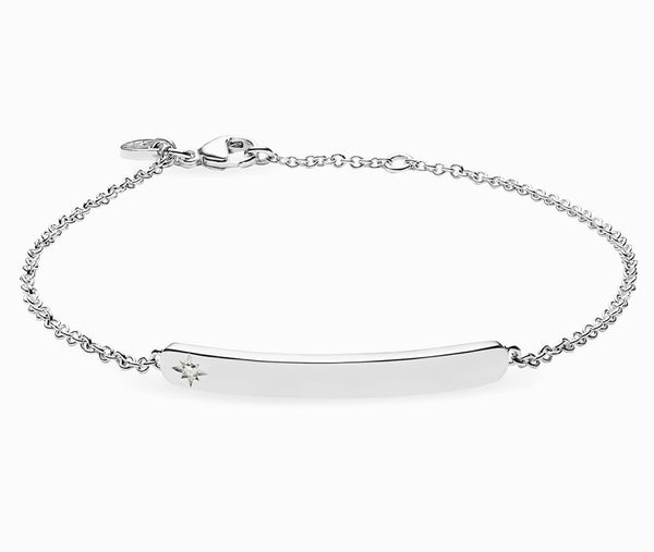 Diamond Bar Chain Bracelet