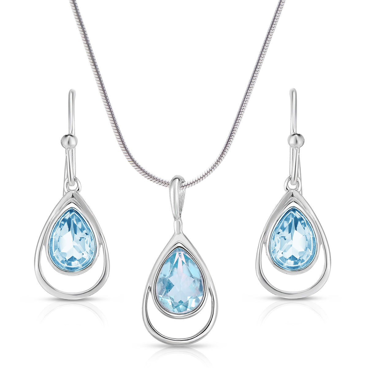 Blue Topaz Earring & Necklace Set