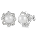 Pearl & Diamond Earrings