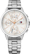Tommy Hilfiger Ladies, Stainless Steel Case W/ White Epoxy Filled, Stainless Steel Bracelet