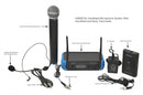 Hisonic Dual Channel Wireless Microphone System for Professional Use, 1 Handheld and 1 Body Pack Mic