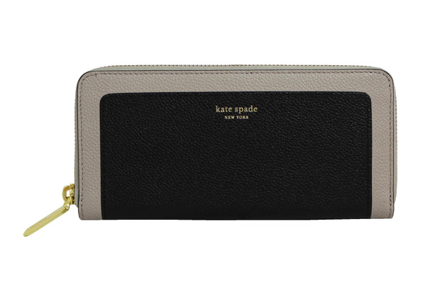 Kate Spade Margaux Slim Continental Wallet - Black, Warm Taupe