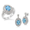 Blue Topaz & Diamond Earring and Ring Set