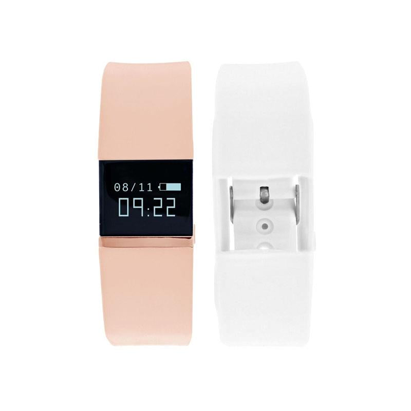 iTouch Wearables iFitn+B2:B27ess Tracker Watch - (Pink and White)