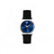 Movado Classic Museum Ladies, Stainless Steel Case, Blue Dial & Black Leather Strap
