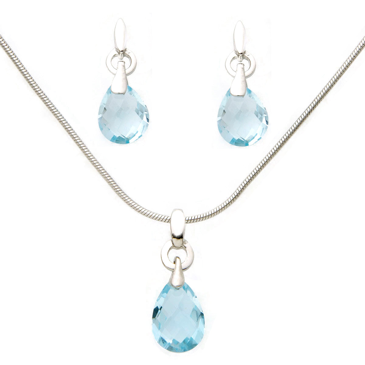 Blue Topaz Briolette Set