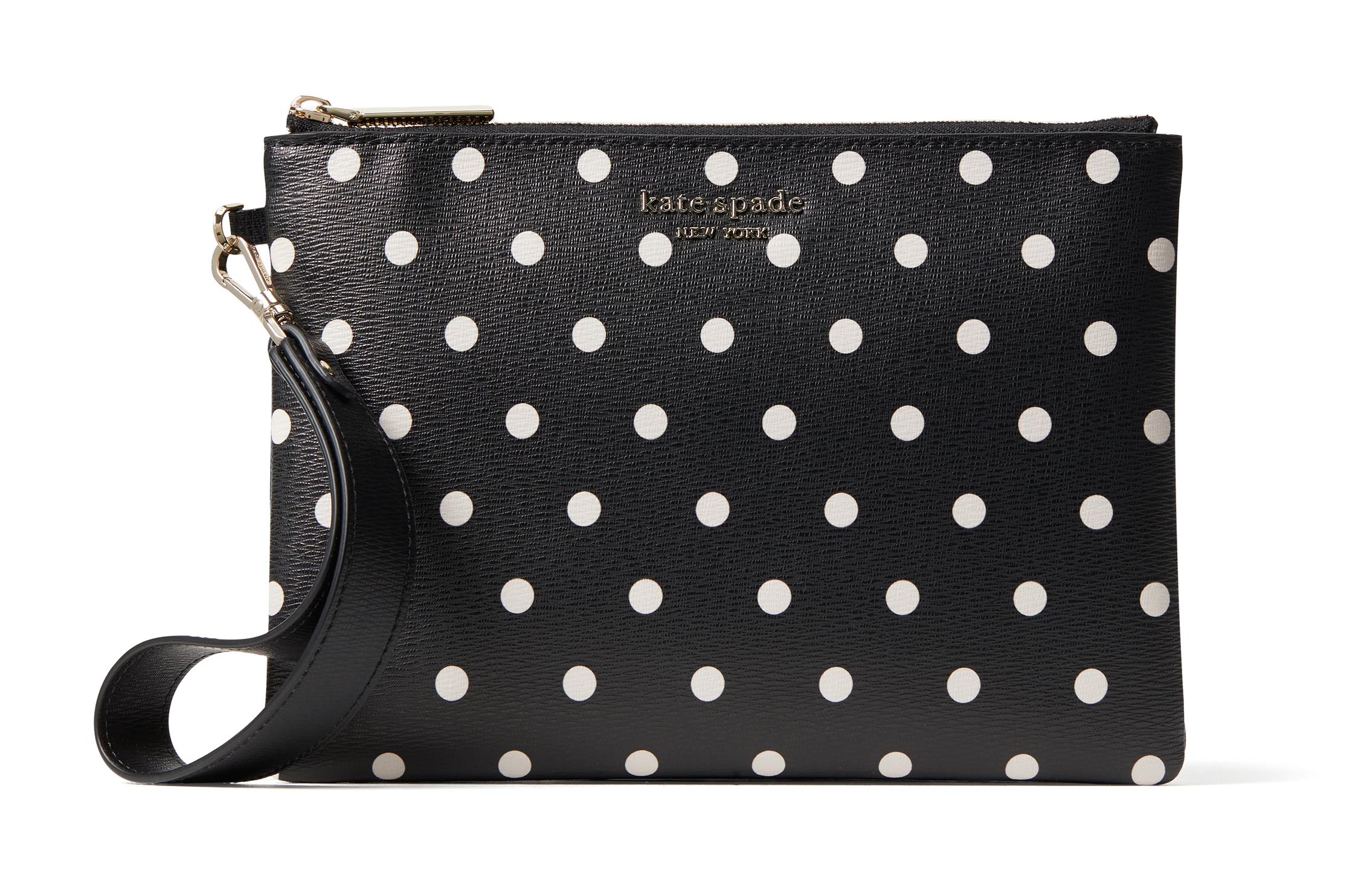 Kate Spade Spencer Cabana Dot Small Pouch Wristlet - Black Multi