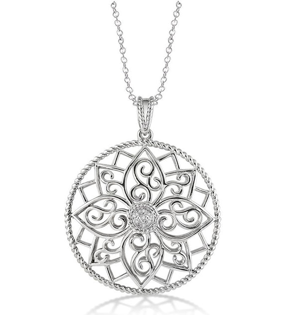 Filigree Diamond Pendant