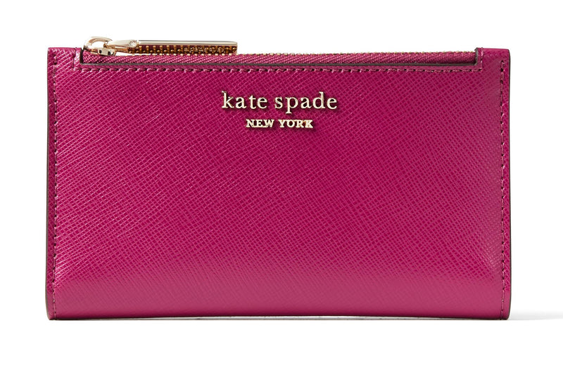 Kate Spade Spencer Small Slim BiFold Wallet - Deep Raspberry