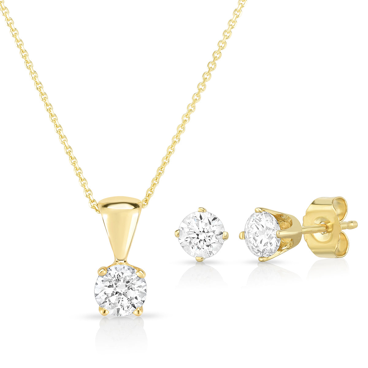 Diamond Earring & Necklace Set