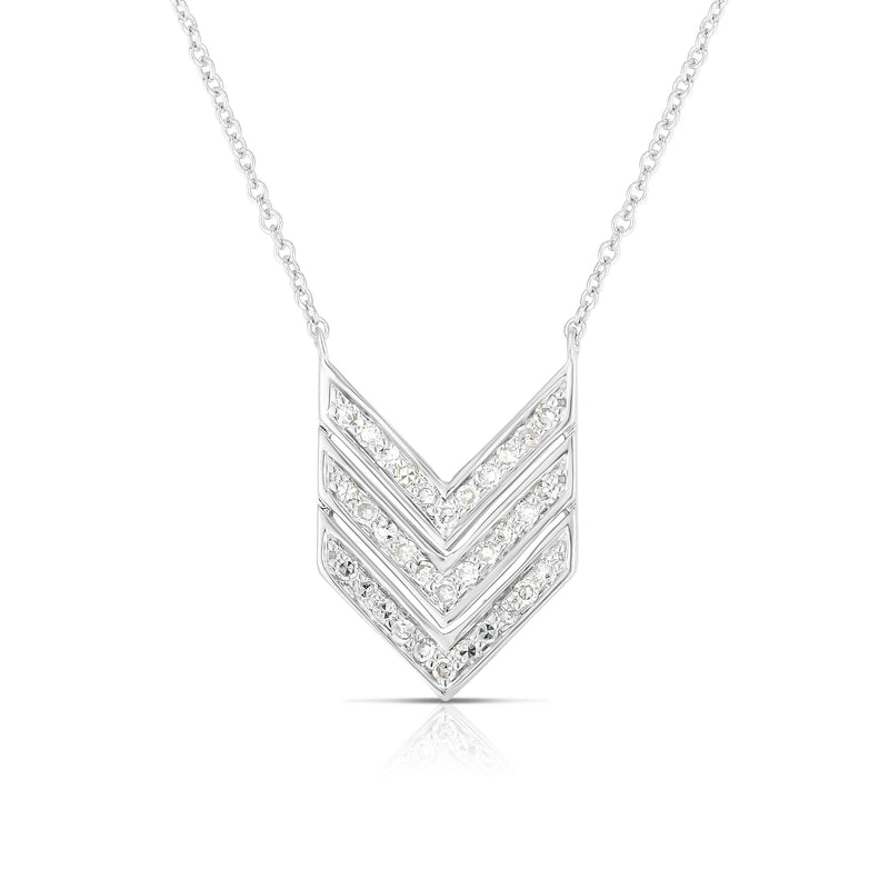 Diamond Triple "V" Necklace