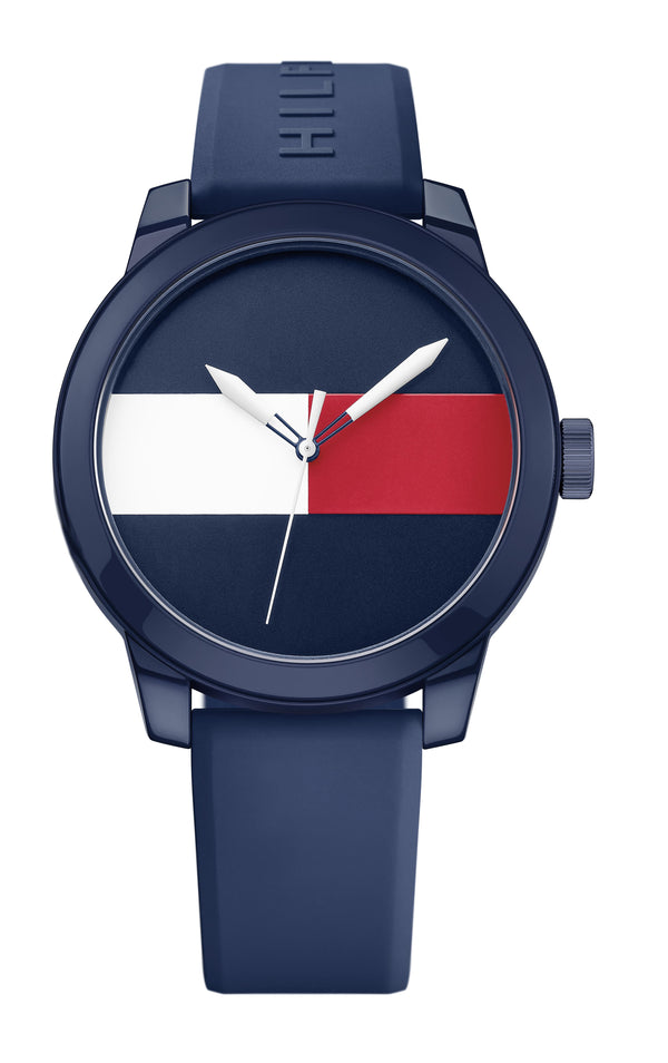 Tommy Hilfiger Gents, Navy TR90 Case, Navy Silicone Strap, Multi-Color Dial