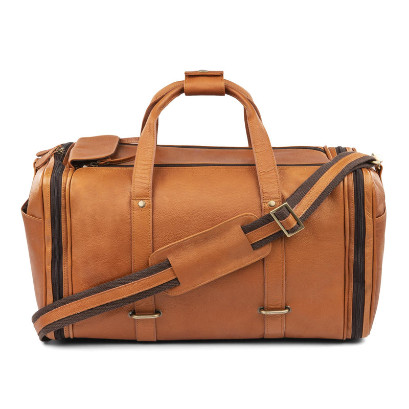 Bugatti Bello Leather Duffle Bag-Cognac